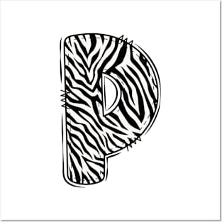 Zebra Letter P Posters and Art